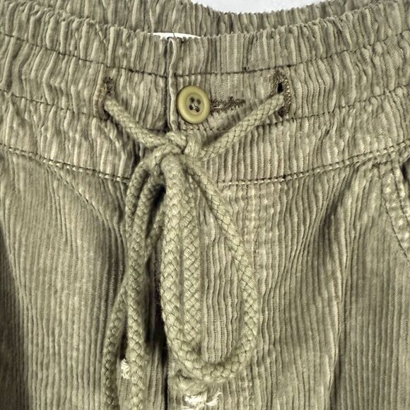NWT We The Free People Modern Love Pull On Cord Jeans Green High Rise - Picture 9 of 16